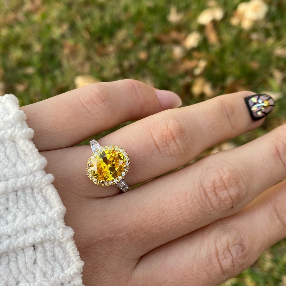 925 sterling silver citrine ring - Picture 7 of 12